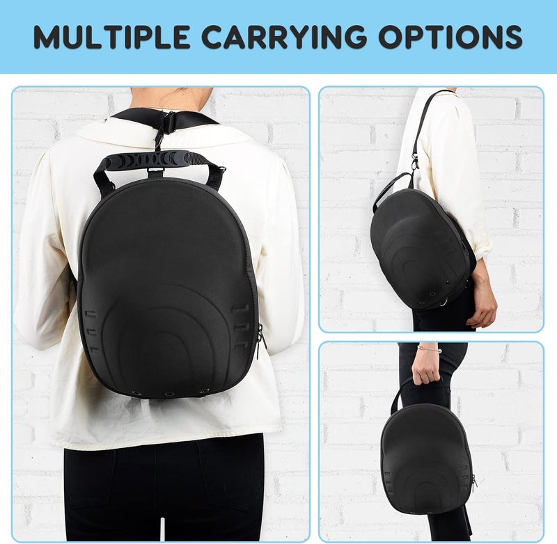 MOSLA Hat Case for Baseball Caps,Hat Carrier Travel Case Ball Cap Carrier Hat Box Organizer Carry On Hat Bag Backpack with Adjustable Shoulder Strap - Image 5